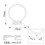 Opviq Halka - 13308 Lámpara de mesa blanca metálica